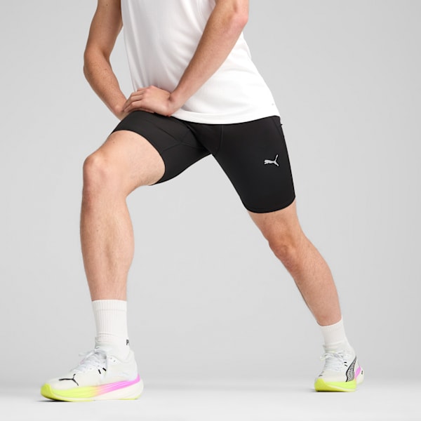 RUN FOUNDATION Men's 8" Short Running Tights, PUMA Black, extralarge-IND